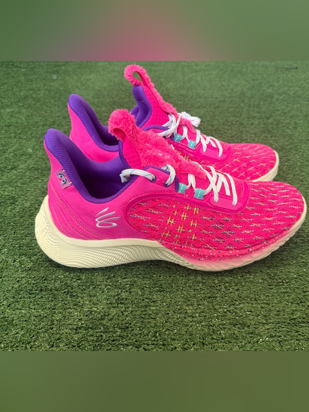 Under Armour Curry Brand Flow 9 Sz 12 Sesame Street Abby Cadabby 3024248-605